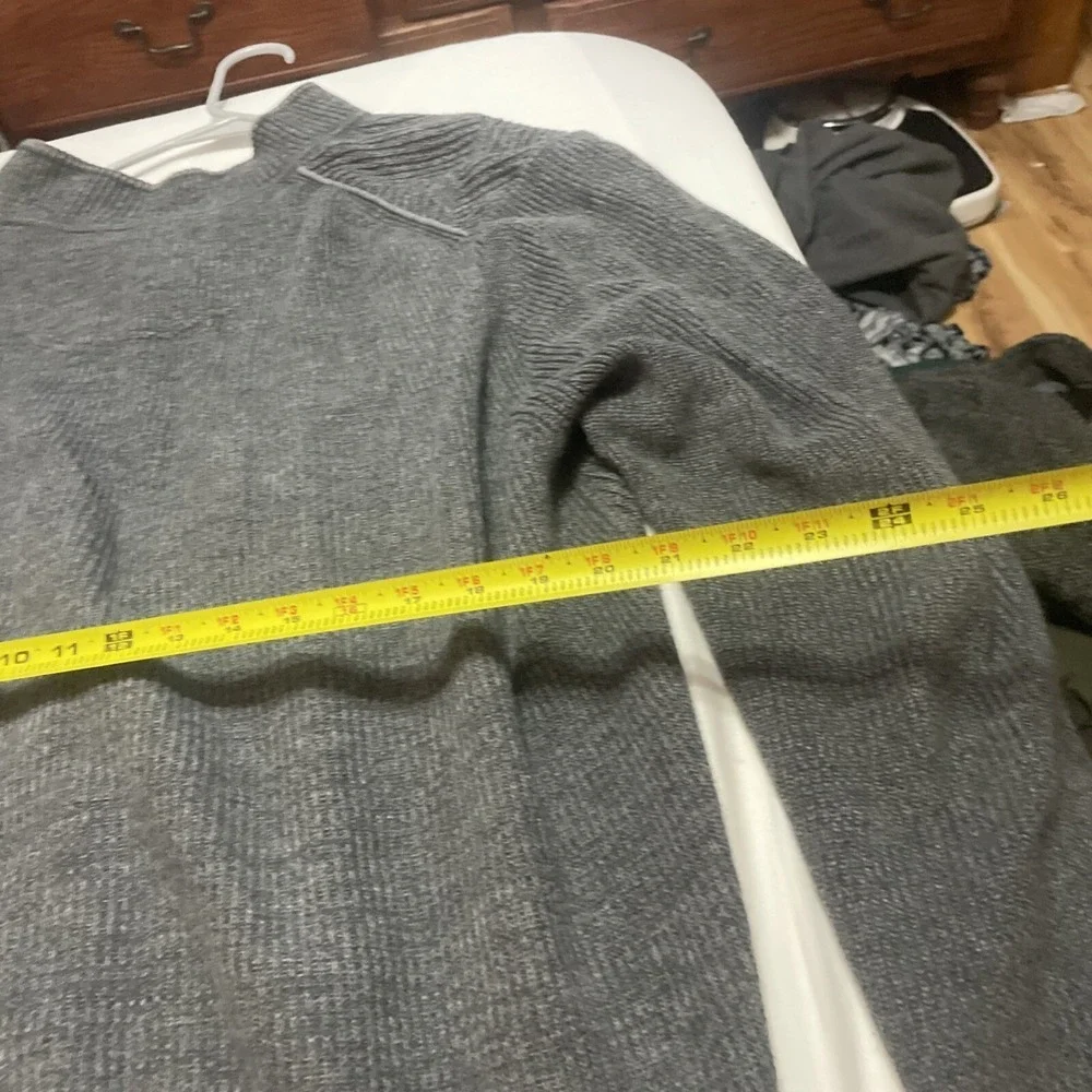 Tommy Bahama Sweater Mens Large Blue Gray Reversible 1/4 Zip Cotton Casual‎ FLAW